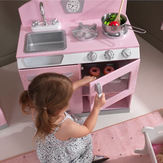KidKraft Pink Retro Kitchen & Refrigerator